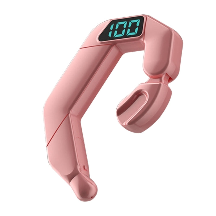 V19 Bone Conduction Digital Display Stereo Hanging Ear Sports Bluetooth Headset, V19 White, V19 Pink, V19 Blue, V19 Green, V19 Black